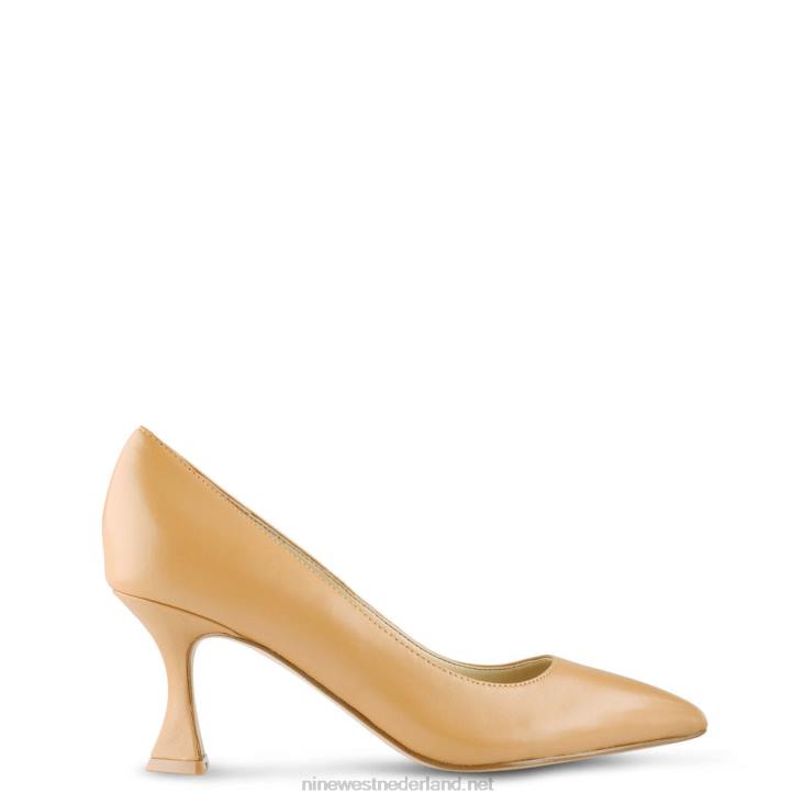 werken in pumps met puntige neus Nine West 62LB1233 mokka leer