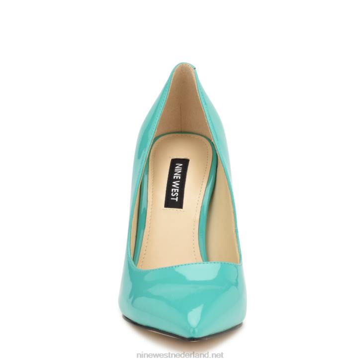 bliss pumps met spitse neus Nine West 62LB1262 licht teal blauw patent