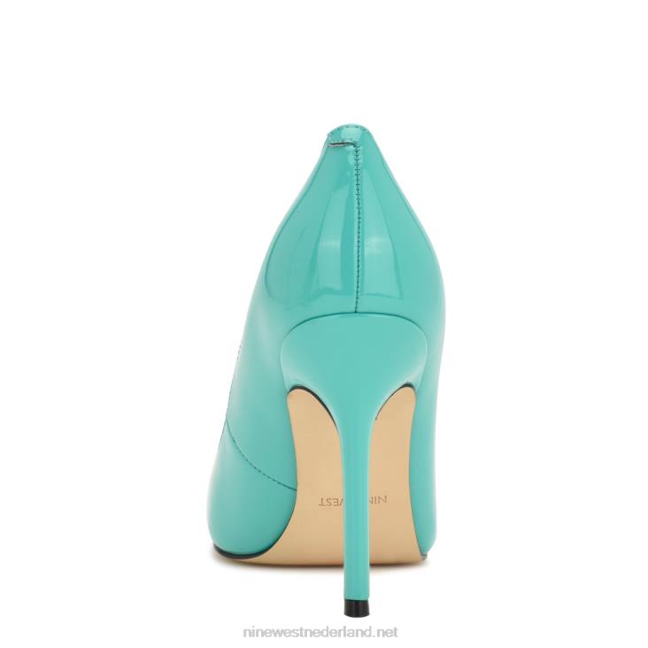 bliss pumps met spitse neus Nine West 62LB1262 licht teal blauw patent