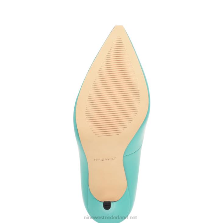 bliss pumps met spitse neus Nine West 62LB1262 licht teal blauw patent