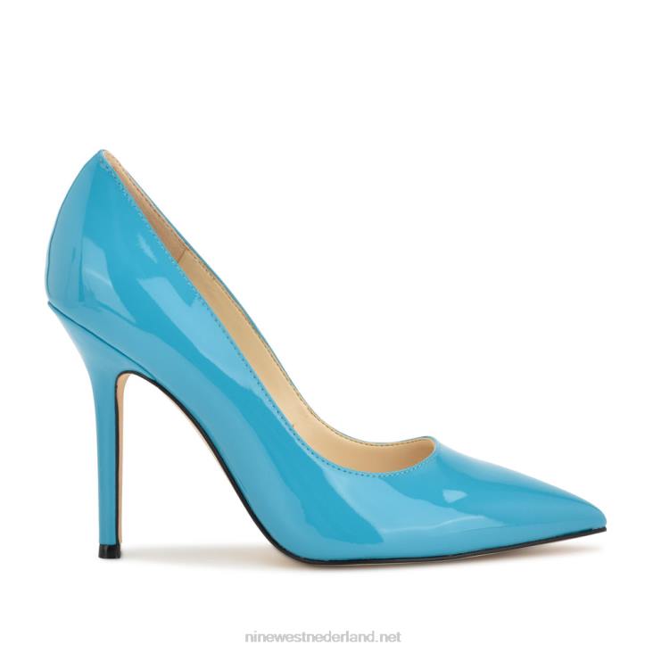 bliss pumps met spitse neus Nine West 62LB1263 aqua blauw patent
