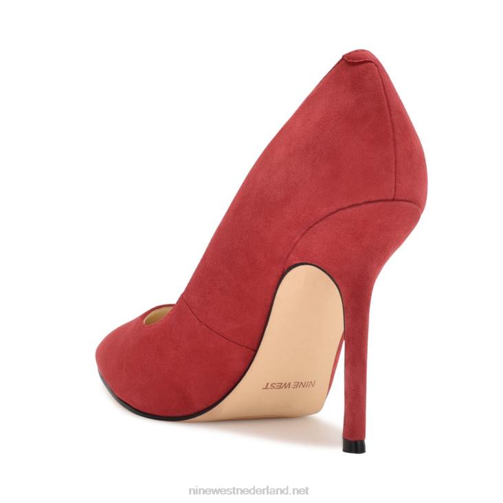 bliss pumps met spitse neus Nine West 62LB1308 rood suède