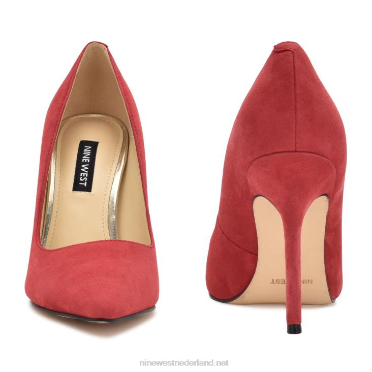 bliss pumps met spitse neus Nine West 62LB1308 rood suède