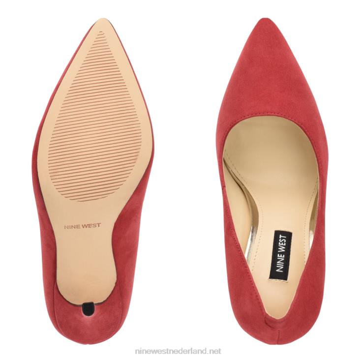 bliss pumps met spitse neus Nine West 62LB1308 rood suède