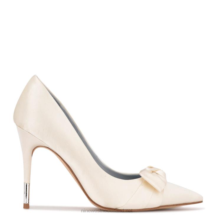 bowy jurk pumps Nine West 62LB1339 wit satijn