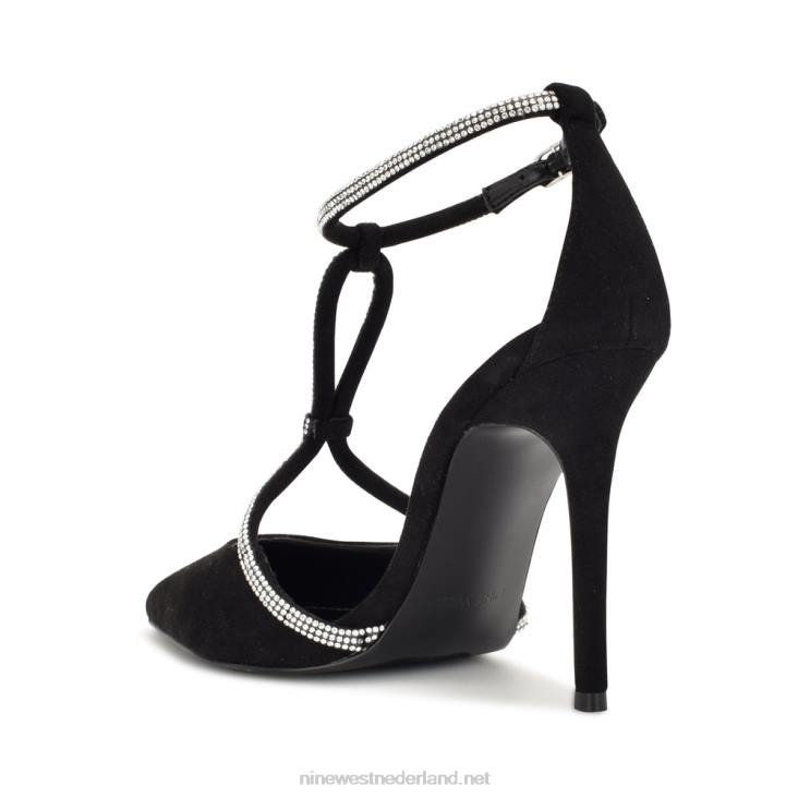 fabel pumps met spitse neus Nine West 62LB1358 zwart suède