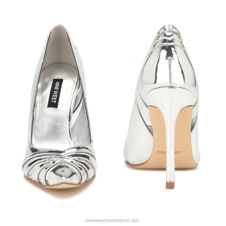 favant pumps met spitse neus Nine West 62LB1298 zilver/helder