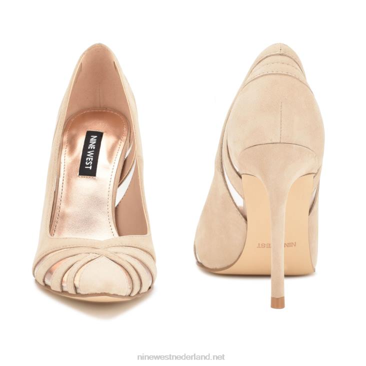 favant pumps met spitse neus Nine West 62LB1299 nude/helder suède
