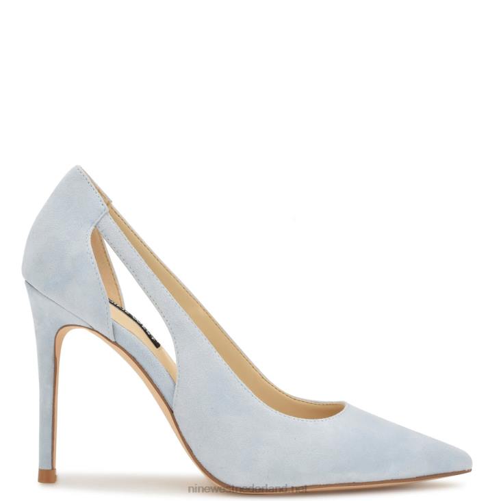 favon uitgesneden pumps Nine West 62LB1269 hemelsblauw suède