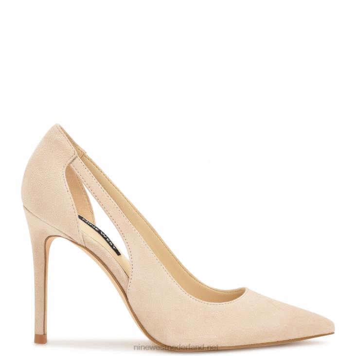 favon uitgesneden pumps Nine West 62LB1271 licht natuurlijk suède