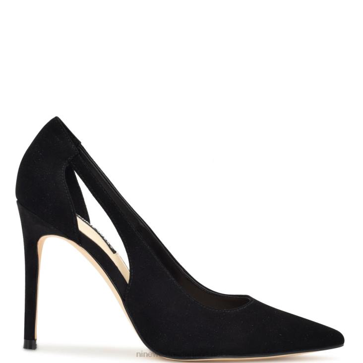 favon uitgesneden pumps Nine West 62LB1272 zwart suède