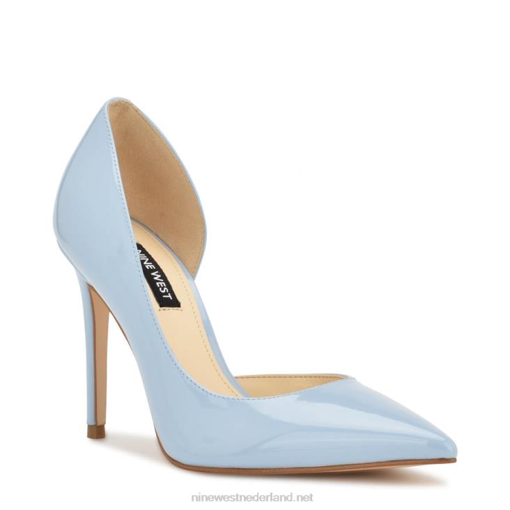 followe d\'orsay pumps met spitse neus Nine West 62LB1260 babyblauw patent