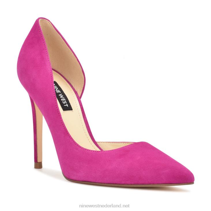 followe d\'orsay pumps met spitse neus Nine West 62LB1306 roze suède