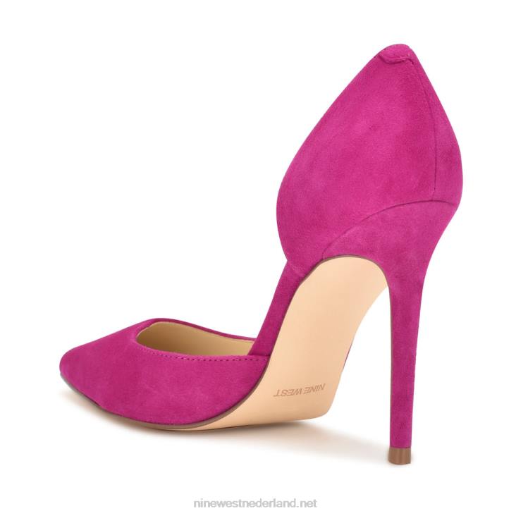 followe d\'orsay pumps met spitse neus Nine West 62LB1306 roze suède