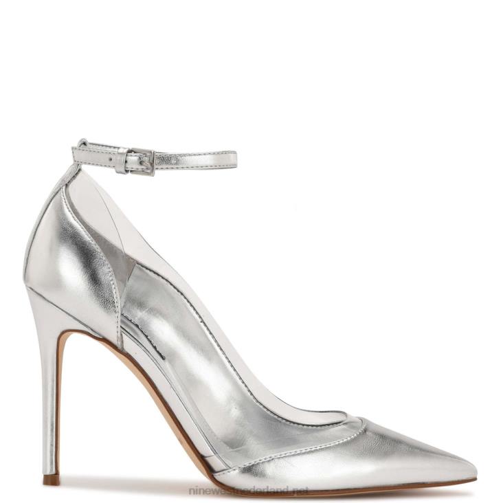 freze pumps met enkelbandje Nine West 62LB1335 zilver