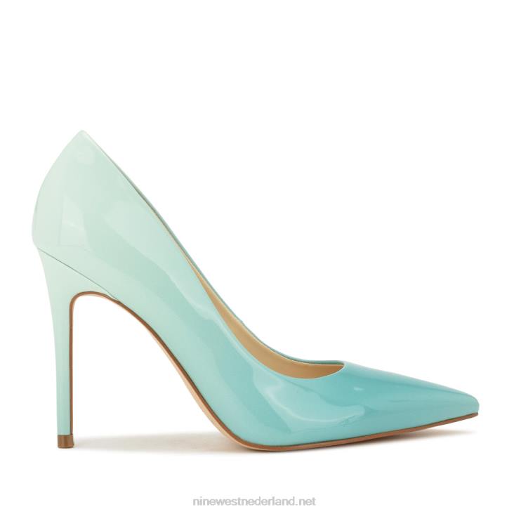 frisse puntige pumps Nine West 62LB1254 blauw ombre patent