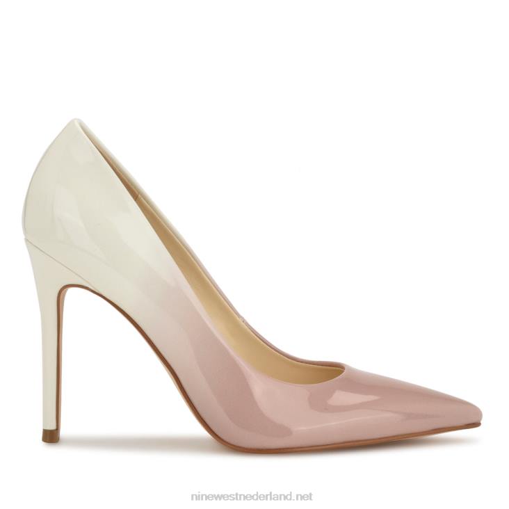 frisse puntige pumps Nine West 62LB1259 nauwelijks naakt wit ombre