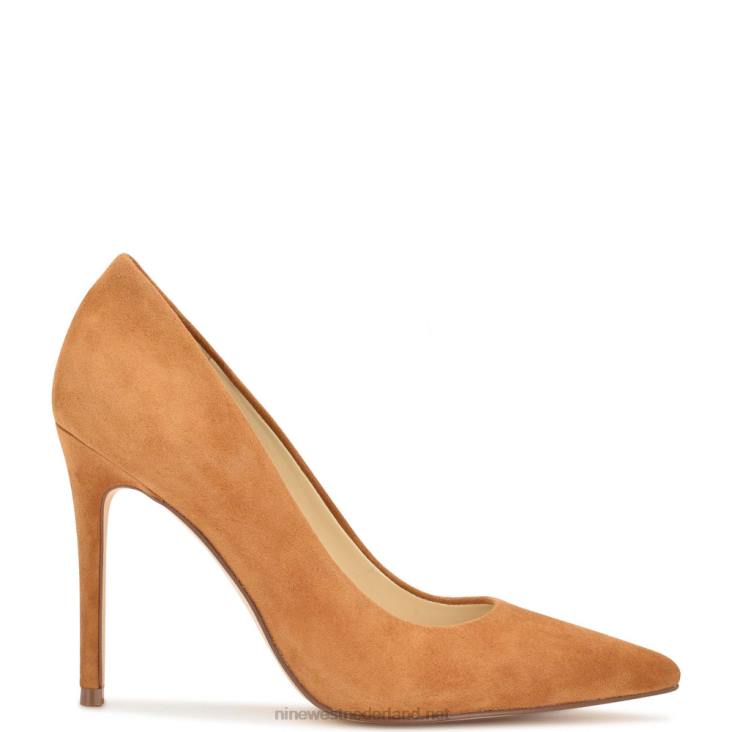 frisse puntige pumps Nine West 62LB1323 donker natuurlijk suède