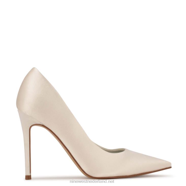 frisse puntige pumps Nine West 62LB1473 ivoor satijn