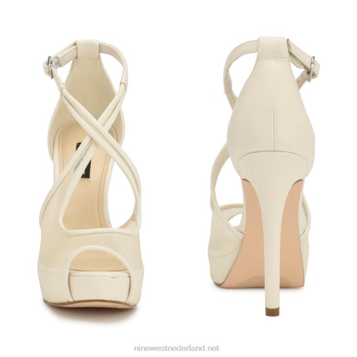 hanya peep toe platform pumps Nine West 62LB1264 chique creme