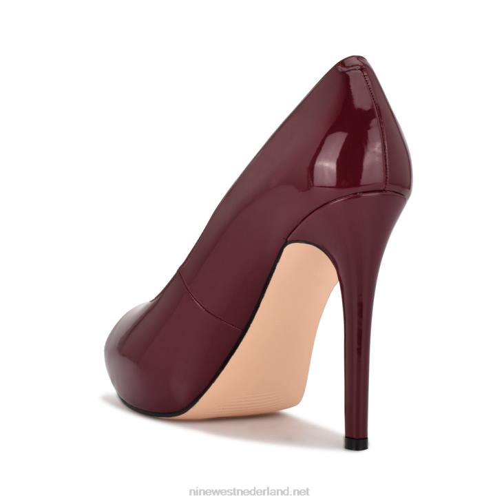 hethr platform peep toe pumps Nine West 62LB1288 pruim patent