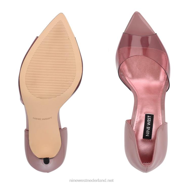prijs peep toe pumps Nine West 62LB1310 roze/helder lak