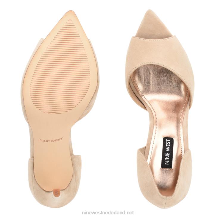 prijs peep toe pumps Nine West 62LB1316 nauwelijks nude suède
