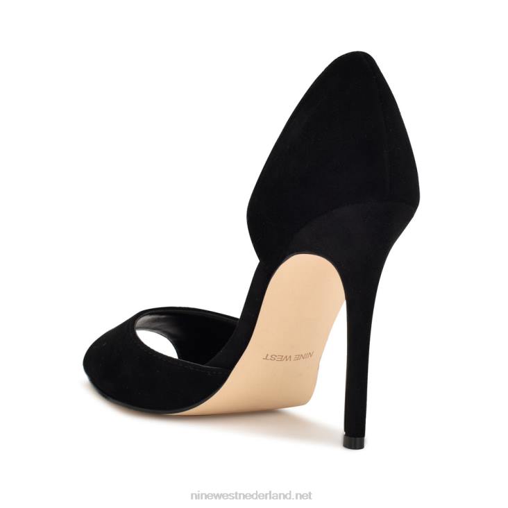 prijs peep toe pumps Nine West 62LB1317 zwart suède