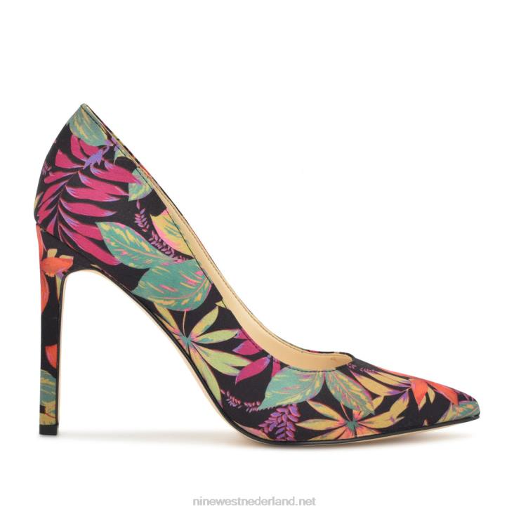 tatiana pumps met spitse neus Nine West 62LB1255 tropische bloemen