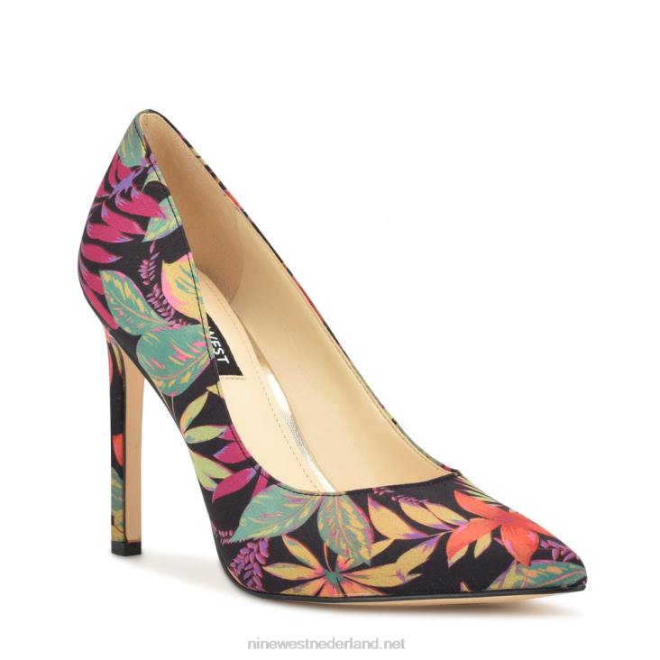 tatiana pumps met spitse neus Nine West 62LB1255 tropische bloemen
