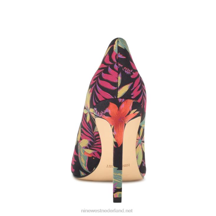tatiana pumps met spitse neus Nine West 62LB1255 tropische bloemen
