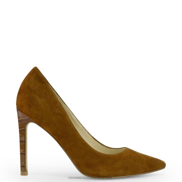 tatiana pumps met spitse neus Nine West 62LB1319 cognac suède