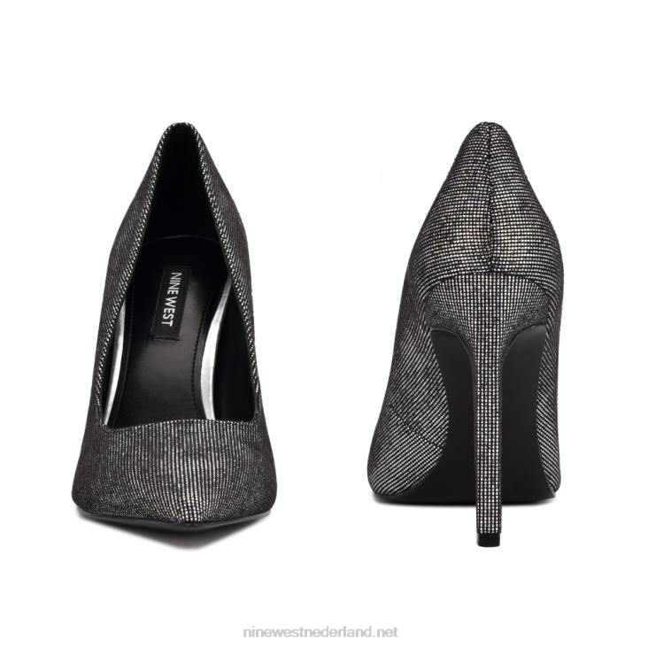 tatiana pumps met spitse neus Nine West 62LB1366 zilver/zwart holografisch