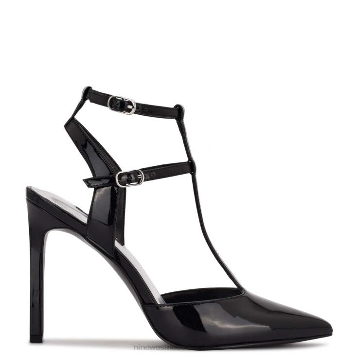 tayes pomp met enkelband Nine West 62LB1342 zwart patent