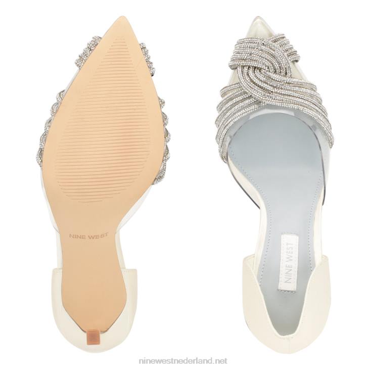 toast d\'orsay pumps Nine West 62LB1295 ivoor/helder kristal