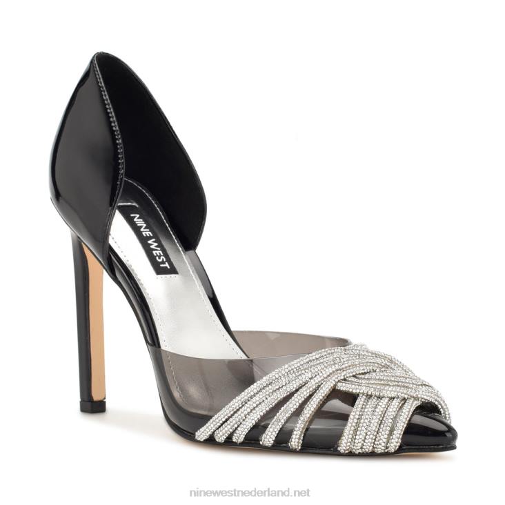 toast d\'orsay pumps Nine West 62LB1297 zwart/helder kristal