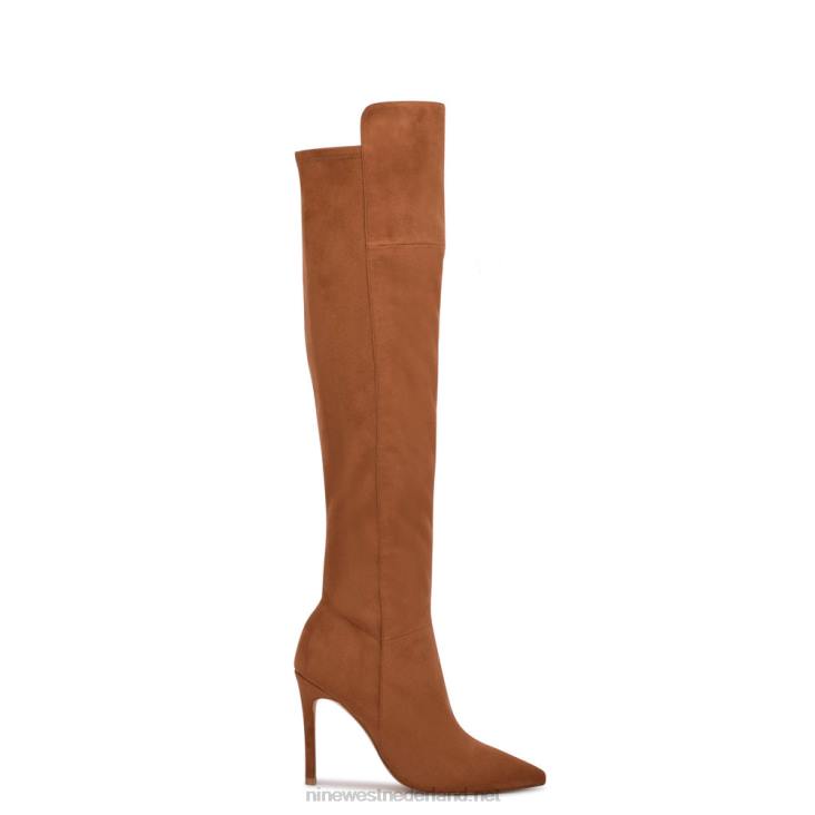 forbs overknee laarzen Nine West 62LB1697 cognac suède