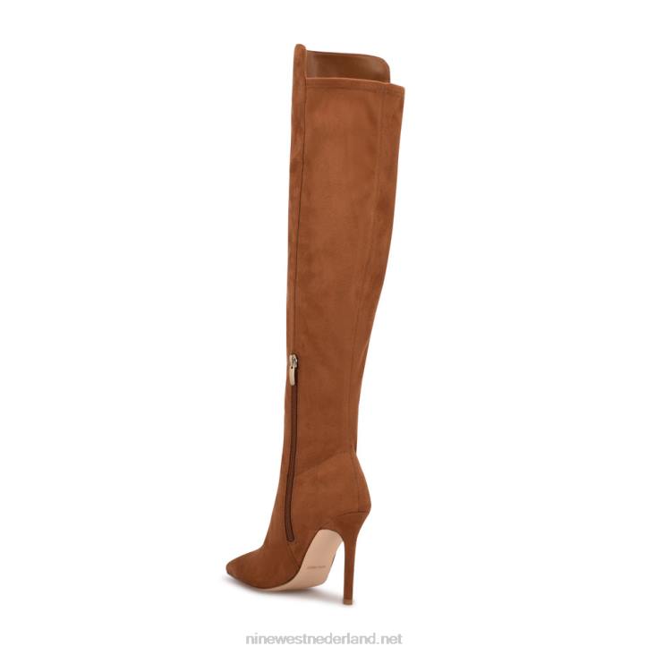 forbs overknee laarzen Nine West 62LB1697 cognac suède