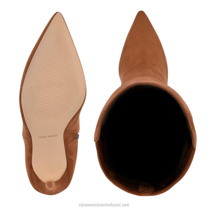 forbs overknee laarzen Nine West 62LB1697 cognac suède