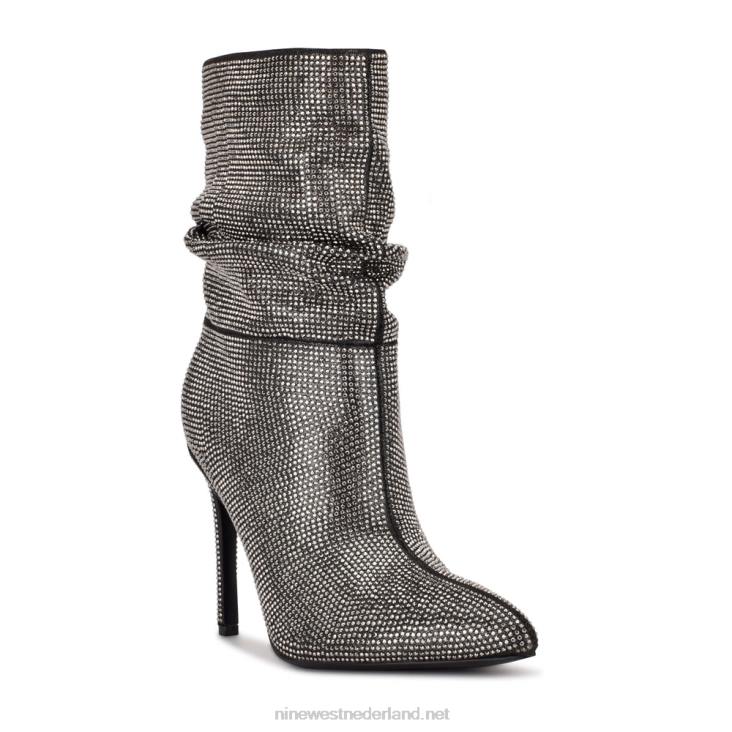 jenn jurk laarsjes Nine West 62LB1868 zilver glanzend suède