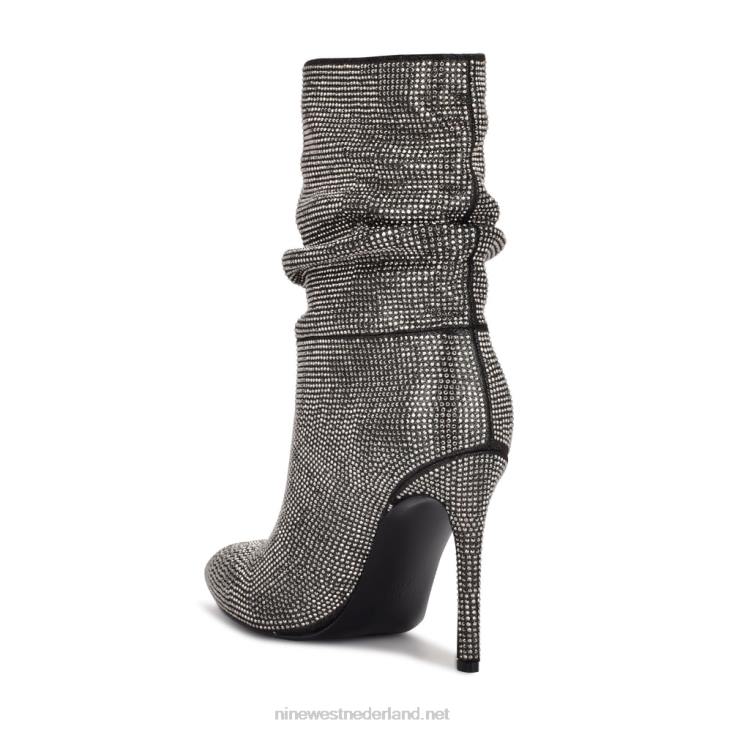 jenn jurk laarsjes Nine West 62LB1868 zilver glanzend suède