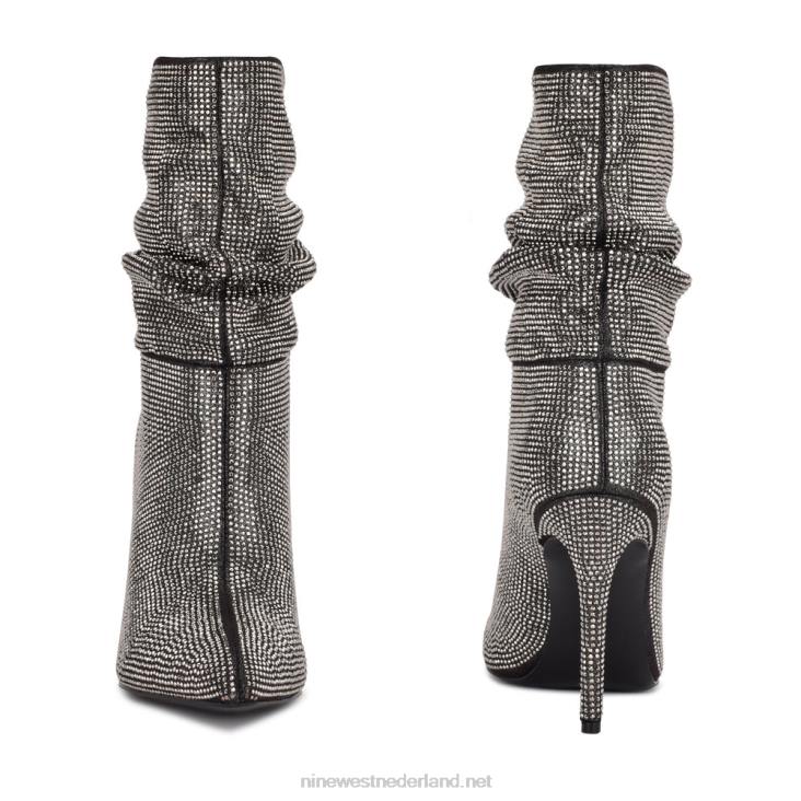 jenn jurk laarsjes Nine West 62LB1868 zilver glanzend suède