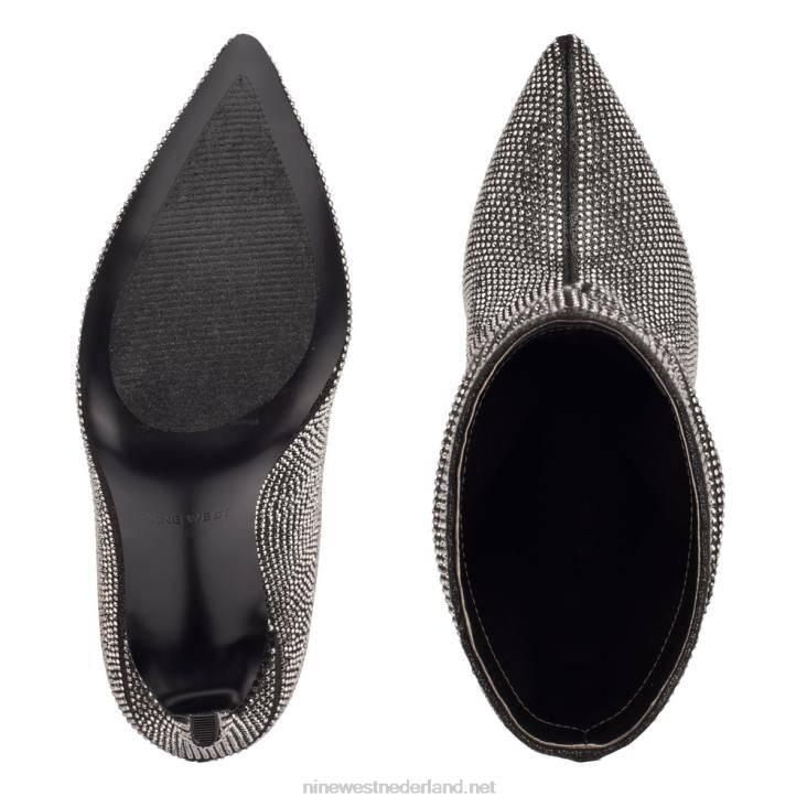 jenn jurk laarsjes Nine West 62LB1868 zilver glanzend suède