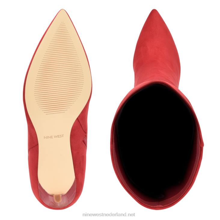 laarzen met rijke hakken Nine West 62LB928 rood suède