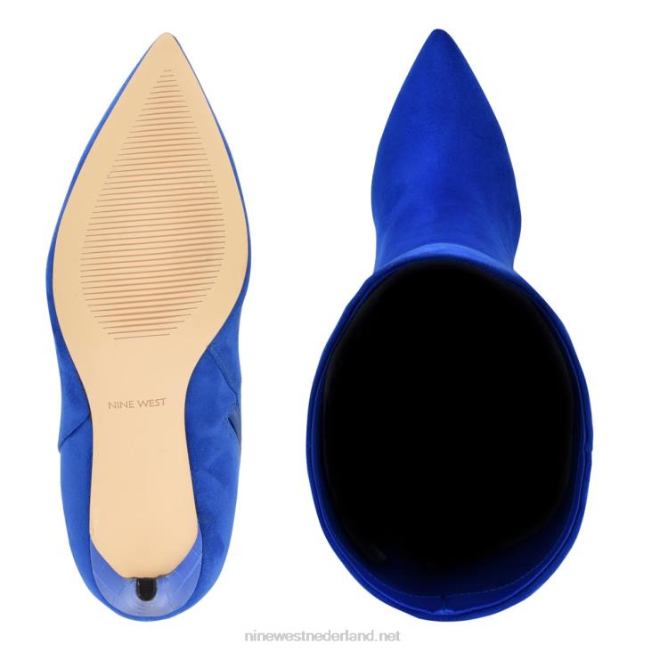 laarzen met rijke hakken Nine West 62LB929 blauw suède