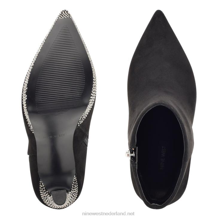 loraa platform slofjes Nine West 62LB1869 zwart strass suède