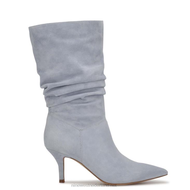 mycki geklede laarzen Nine West 62LB956 lichtblauw suède