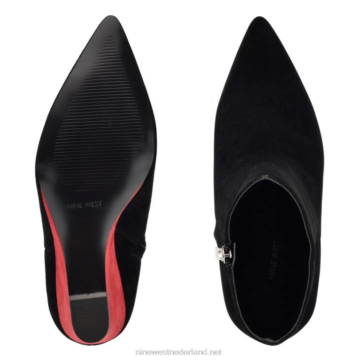 paes wig laarsjes Nine West 62LB1139 zwart/rood suède