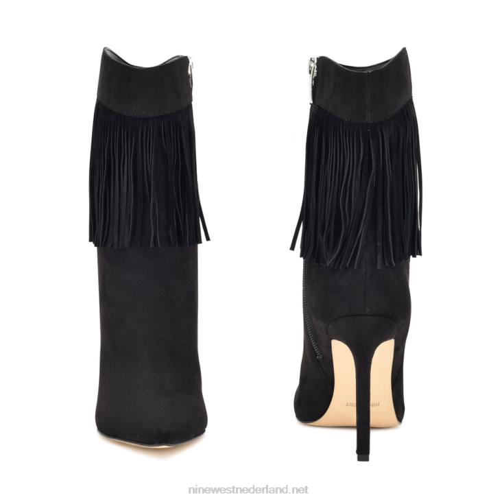 probeert laarsjes met franjes Nine West 62LB1505 zwart suède