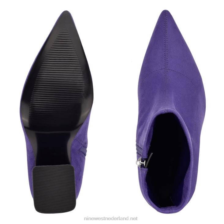 xrey laarsjes met hak Nine West 62LB944 paars suède